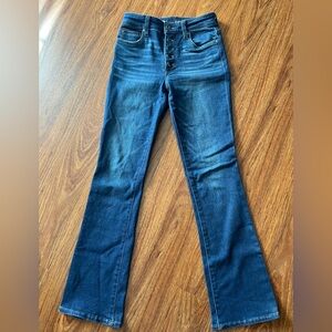 High-Rise Button-Fly Women’s Jeans — Dark Blue